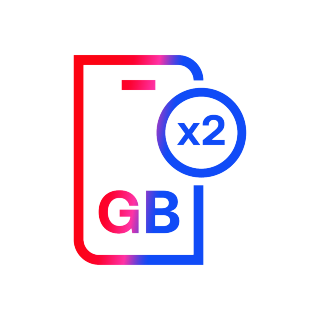 double mobile data icon